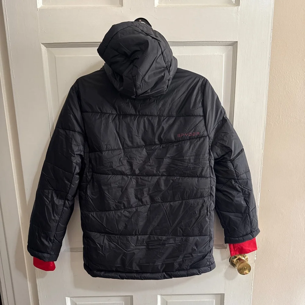 Spyder Kids Black Jacket with Red Accents
